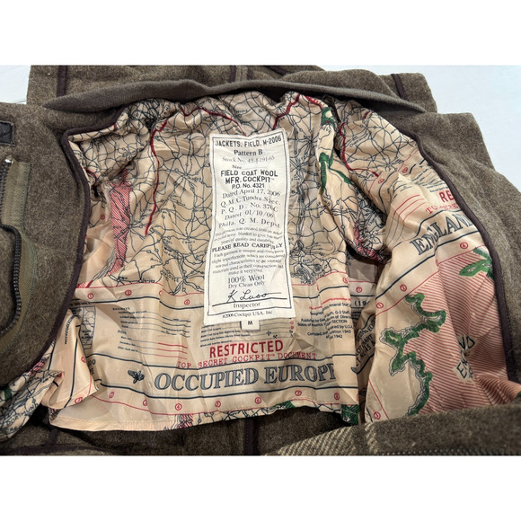 Cockpit USA Womens Wool Army Blanket Field Coat Jacket Sz S Zip M-2006 Pattern B - Picture 5 of 16